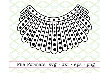 RBG Collar, Lace Collar SVG FILE, Ruth Bader Ginsburg SVG