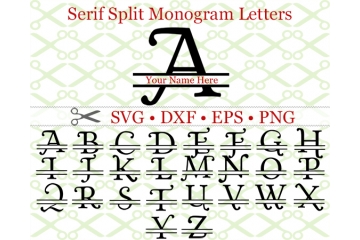 SERIF SPLIT MONOGRAM SET