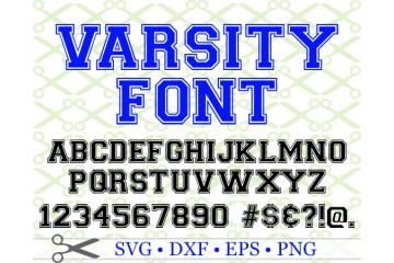 VARSITY SVG FONT-SPORTS FONT SVG FILES