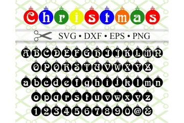 CHRISTMAS LIGHTS MONOGRAM SVG FONT